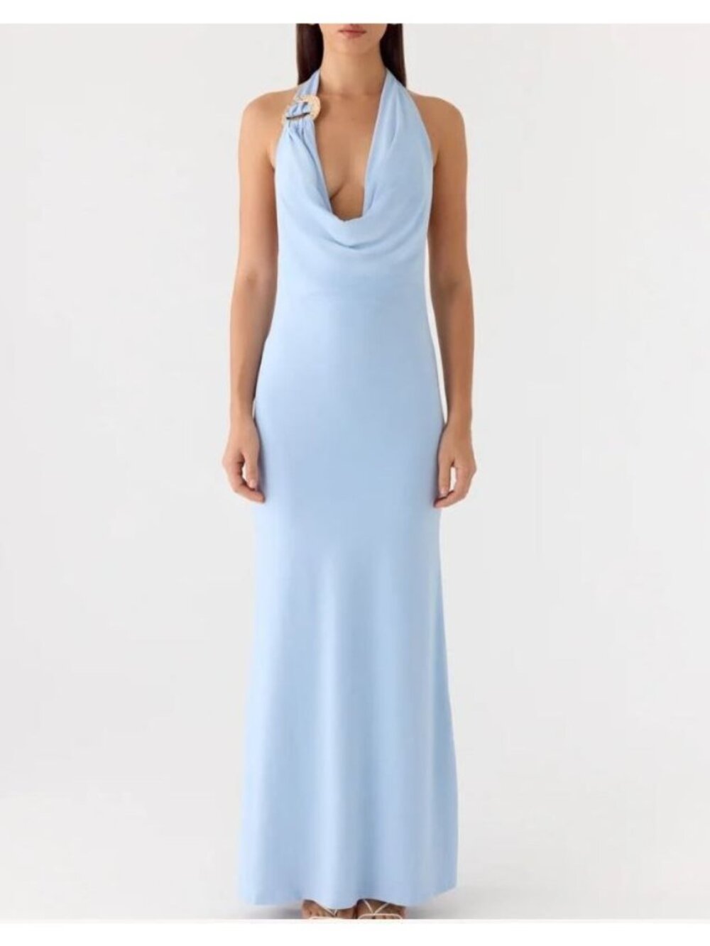 Peppermayo Cowl Neck Jonna Maxi Dress Women Size US4 NWT Low Back Night Out